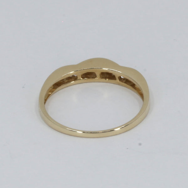 14K Yellow Gold Women Diamond Design Ring D.0.18 CT