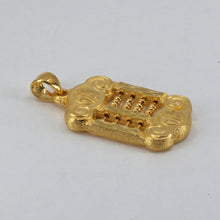 將圖片載入圖庫檢視器 24K Solid Yellow Gold Moveable Beads Abacus Pendant Charm 6.3 Grams
