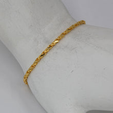 Load image into Gallery viewer, 24K Solid Yellow Gold Design Link Adjustable Bracelet 4.1 Grams
