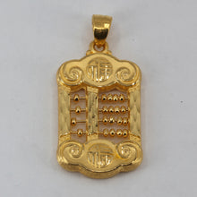 Load image into Gallery viewer, 24K Solid Yellow Gold Moveable Beads Abacus Pendant Charm 6.3 Grams
