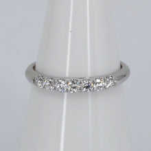 將圖片載入圖庫檢視器 18K Solid White Gold Diamond Ring Band D0.45 CT
