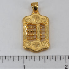 Load image into Gallery viewer, 24K Solid Yellow Gold Moveable Beads Abacus Pendant Charm 6.3 Grams
