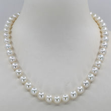 將圖片載入圖庫檢視器 White Culture Pearl Necklace with 14K White Gold Clasp 16.5&quot;
