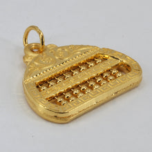 將圖片載入圖庫檢視器 24K Solid Yellow Gold Moveable Beads Abacus Pendant Charm 7.7 Grams
