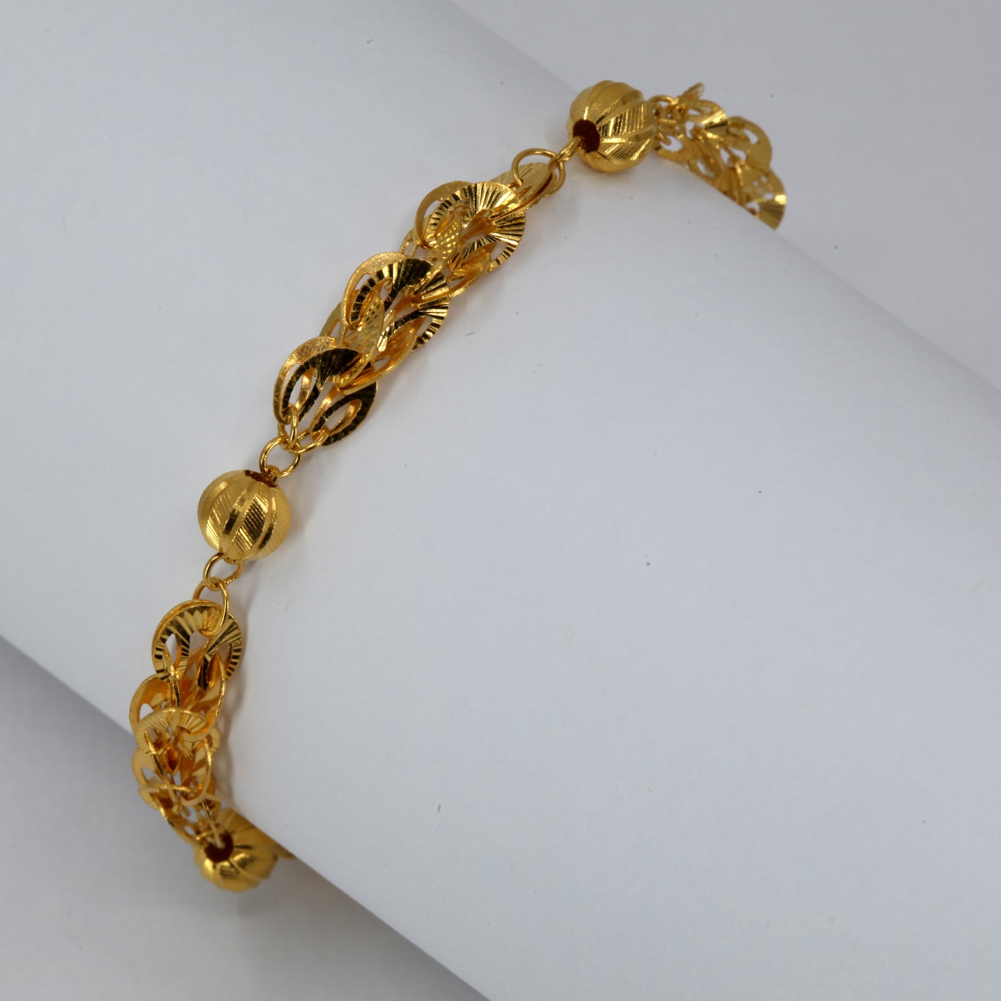 24K Solid Yellow Gold Design Adjustable Bracelet 10.5 Grams