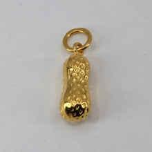 Load image into Gallery viewer, 24K Solid Yellow Gold Peanut Hollow Pendant Charm 1.8 Grams
