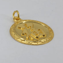 Load image into Gallery viewer, 24K Solid Yellow Gold Round Fook Blessed Pendant Charm 10.5 Grams
