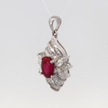 將圖片載入圖庫檢視器 18K White Gold Diamond Ruby Pendant R2.52CT D3.65CT
