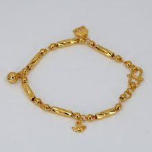 Load image into Gallery viewer, 24K Solid Yellow Gold Baby Charm Adjustable Bracelet 5.2 Grams
