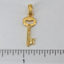Load image into Gallery viewer, 24K Solid Yellow Gold Key Pendant Charm 2.3 Grams
