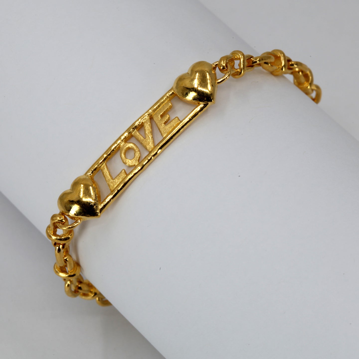 24K Solid Yellow Gold Love Bracelet 12.9 Grams