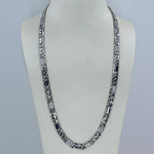 Load image into Gallery viewer, 14K Solid White Gold Diamond Tiger Eye Necklace 24&quot; 70.8 Grams 2.5 CT
