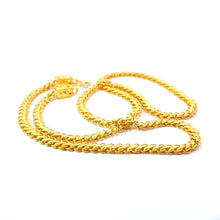 將圖片載入圖庫檢視器 24K Solid Yellow Gold Twin Dragon Link Chain 39.5 Grams 26.5&quot; 9999
