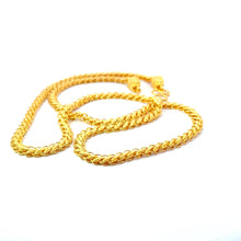 將圖片載入圖庫檢視器 24K Solid Yellow Gold Twin Dragon Link Chain 39.5 Grams 26.5&quot; 9999
