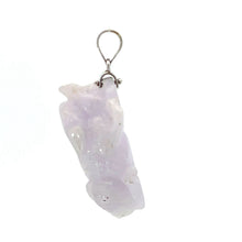 Load image into Gallery viewer, 14K Solid White Gold Purple Jade Pi Xiu Pi Yao 貔貅 Pendant 9.6 Grams
