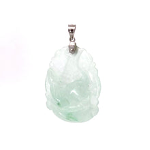 Load image into Gallery viewer, 14K Solid White Gold Jade Mouse Pendant 7.1 Grams
