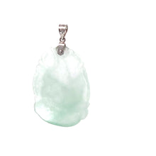 Load image into Gallery viewer, 14K Solid White Gold Jade Mouse Pendant 7.1 Grams
