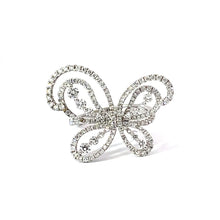 Load image into Gallery viewer, 18K White Gold Women Diamond Butterfly Ring D1.41CT
