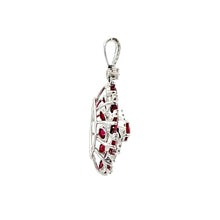 將圖片載入圖庫檢視器 18K White Gold Diamond Ruby Pendant R3.05CT D0.39CT
