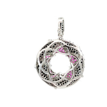 將圖片載入圖庫檢視器 18K White Gold Diamond Ruby Pendant R0.63CT D2.60CT
