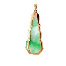 Load image into Gallery viewer, 18K Solid Yellow Gold Jade Guan Yin Pendant 1 11/16&quot;
