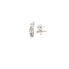 將圖片載入圖庫檢視器 18K Solid White Gold Diamond Post Earrings D0.50 CT
