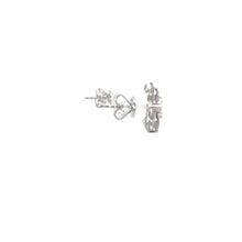 將圖片載入圖庫檢視器 18K Solid White Gold Diamond Post Earrings D0.50 CT
