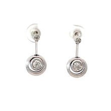 Load image into Gallery viewer, 14K Solid White Gold Diamond Dangling Earrings D0.40 CT
