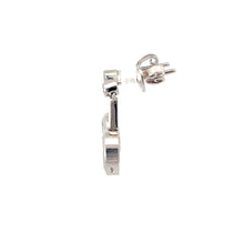 Load image into Gallery viewer, 14K Solid White Gold Diamond Dangling Earrings D0.40 CT
