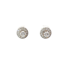 將圖片載入圖庫檢視器 14K Solid White Gold Diamond Jacket Stud Earrings D1.20 CT
