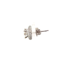 將圖片載入圖庫檢視器 14K Solid White Gold Diamond Jacket Stud Earrings D1.20 CT
