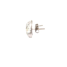 將圖片載入圖庫檢視器 14K Solid White Gold Diamond Post Earrings D1.8 CT
