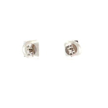 Load image into Gallery viewer, 18K Solid White Gold Princess Cut Diamond Earrings D0.64 CT
