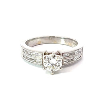 將圖片載入圖庫檢視器 18K Solid White Gold Diamond Ring CD0.71CT SD0.60CT GIA SI1 J
