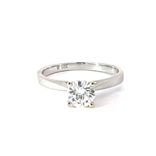 將圖片載入圖庫檢視器 18K Solid White Gold Solitaire Diamond Ring D0.71CT GIA SI1 G
