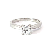 將圖片載入圖庫檢視器 18K Solid White Gold Solitaire Diamond Ring D0.78CT GIA VS2 G
