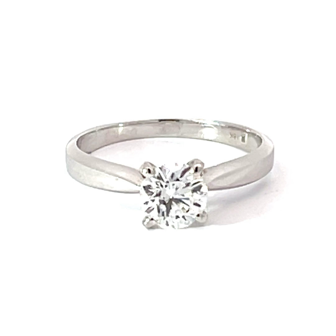 18K Solid White Gold Solitaire Diamond Ring D0.78CT GIA VS2 G