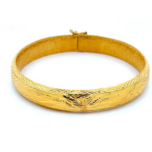 Load image into Gallery viewer, 24K Solid Yellow Gold Design Fook 福 Bangle 25.4 Grams
