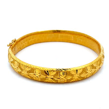 Load image into Gallery viewer, 24K Solid Yellow Gold Design Fook 福 Bangle 25.5 Grams
