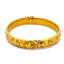 Load image into Gallery viewer, 24K Solid Yellow Gold Design Fook 福 Bangle 25.5 Grams
