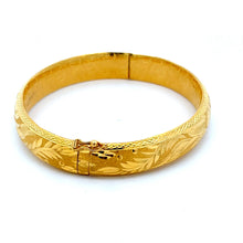 Load image into Gallery viewer, 24K Solid Yellow Gold Design Fook 福 Bangle 26.9 Grams
