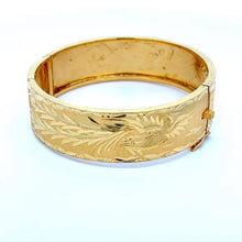 Load image into Gallery viewer, 24K Solid Yellow Gold Wedding Dragon Phoenix Double Happiness Bangle 28.1 Grams
