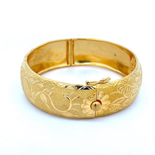 Load image into Gallery viewer, 24K Solid Yellow Gold Wedding Dragon Phoenix Double Happiness Bangle 34.4 Grams
