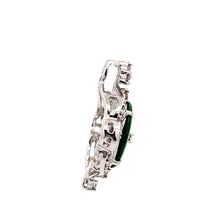 Load image into Gallery viewer, 18K Solid White Gold Diamond Jade Pendant D0.35 CT
