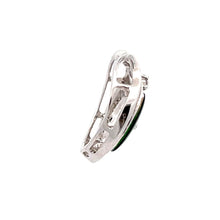 Load image into Gallery viewer, 18K Solid White Gold Diamond Jade Slider Pendant D0.35 CT
