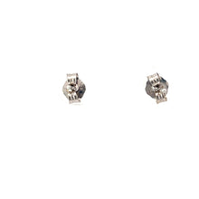 將圖片載入圖庫檢視器 14K Solid White Gold Diamond Stud Earrings D0.24 CT
