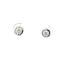 Load image into Gallery viewer, 18K Solid White Gold Diamond Stud Earrings D0.36 CT
