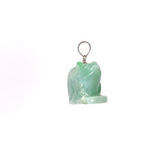 Load image into Gallery viewer, 14K Solid White Gold Jade 3D Mouse Holding Money Pendant 11.2 Grams
