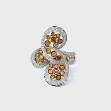 Load and play video in Gallery viewer, 18K White Gold Fancy Yellow Diamond Women Ring D1.48CT
