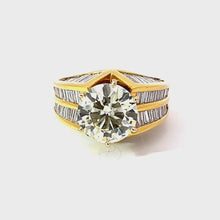 Load and play video in Gallery viewer, 18K Yellow Gold Diamond Ring CD4.06CT
